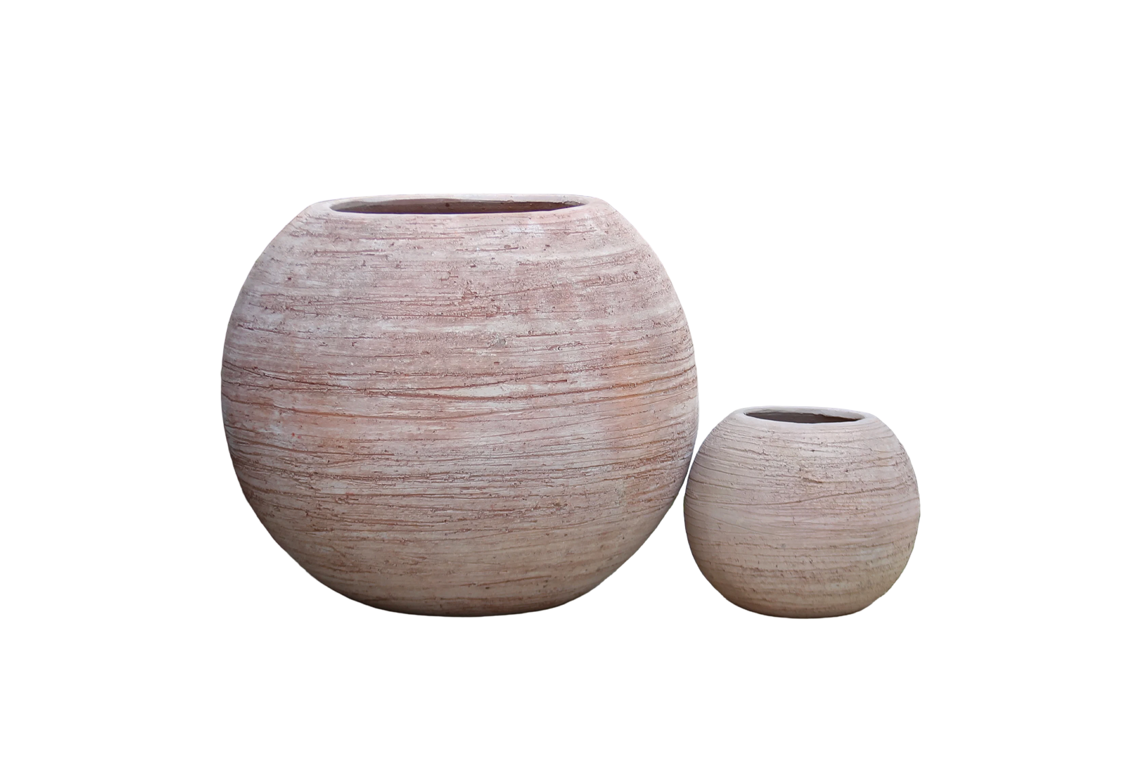 Sand Etched Denali Ball Clay Pots