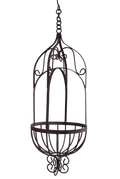 Solid Steel Hanging Victorian Basket