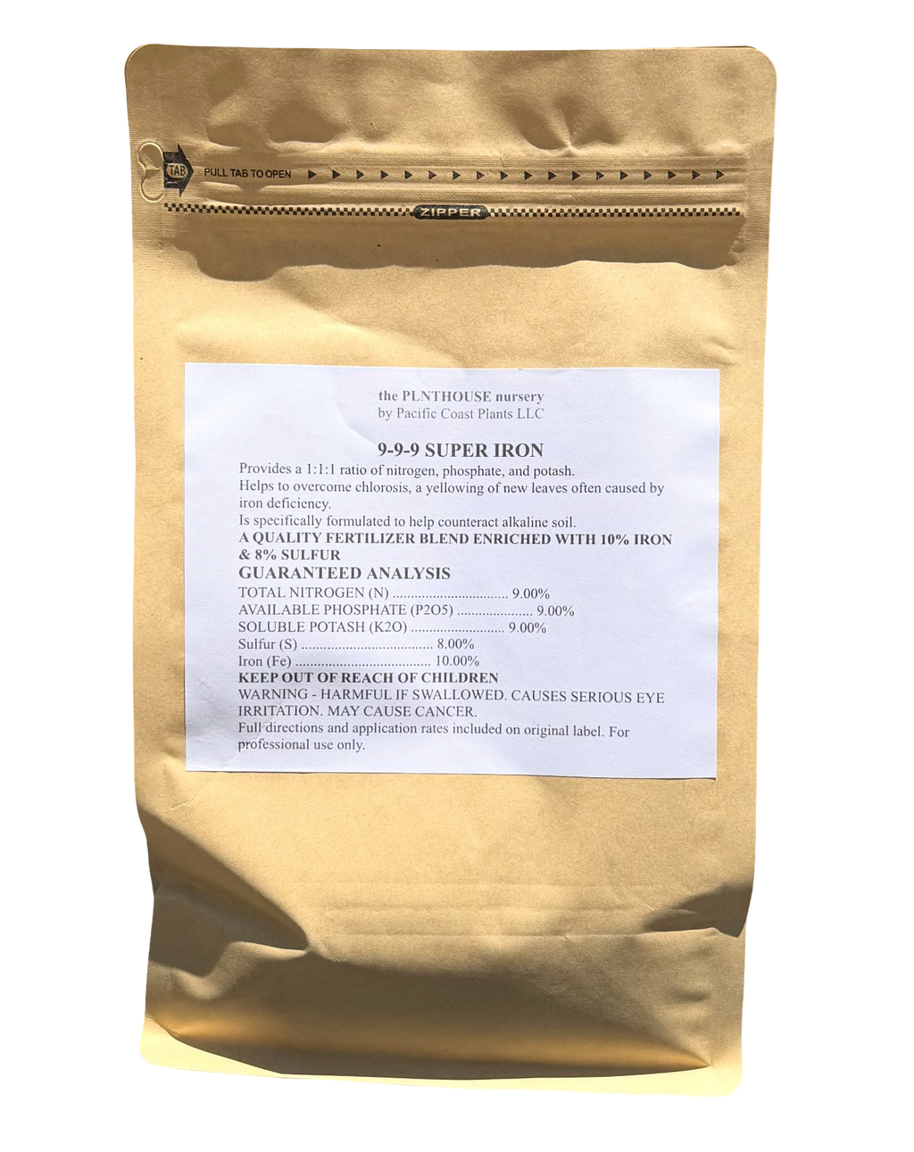 9-9-9 Plus Iron Granular Premium Fertilizer 2 lb. Bag