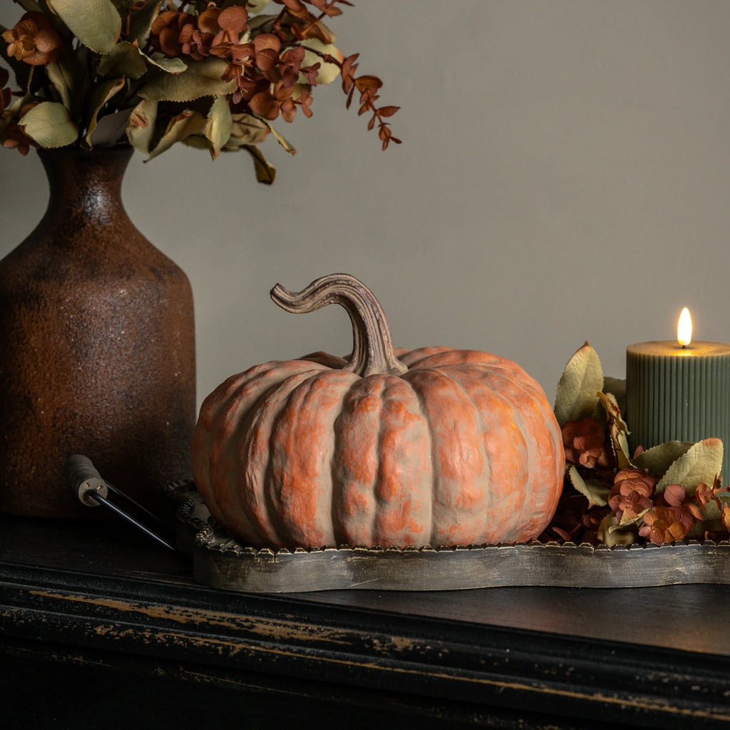 7" Dusty Orange Pumpkin
