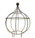 Wrought Iron Fat Bob with Ball Top Topiary with Stakes