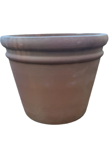 Mocha Rolled Rim Clay Pot
