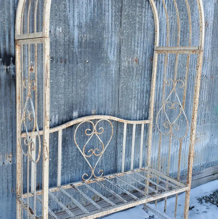 Acid White Arch with Bench in the Middle