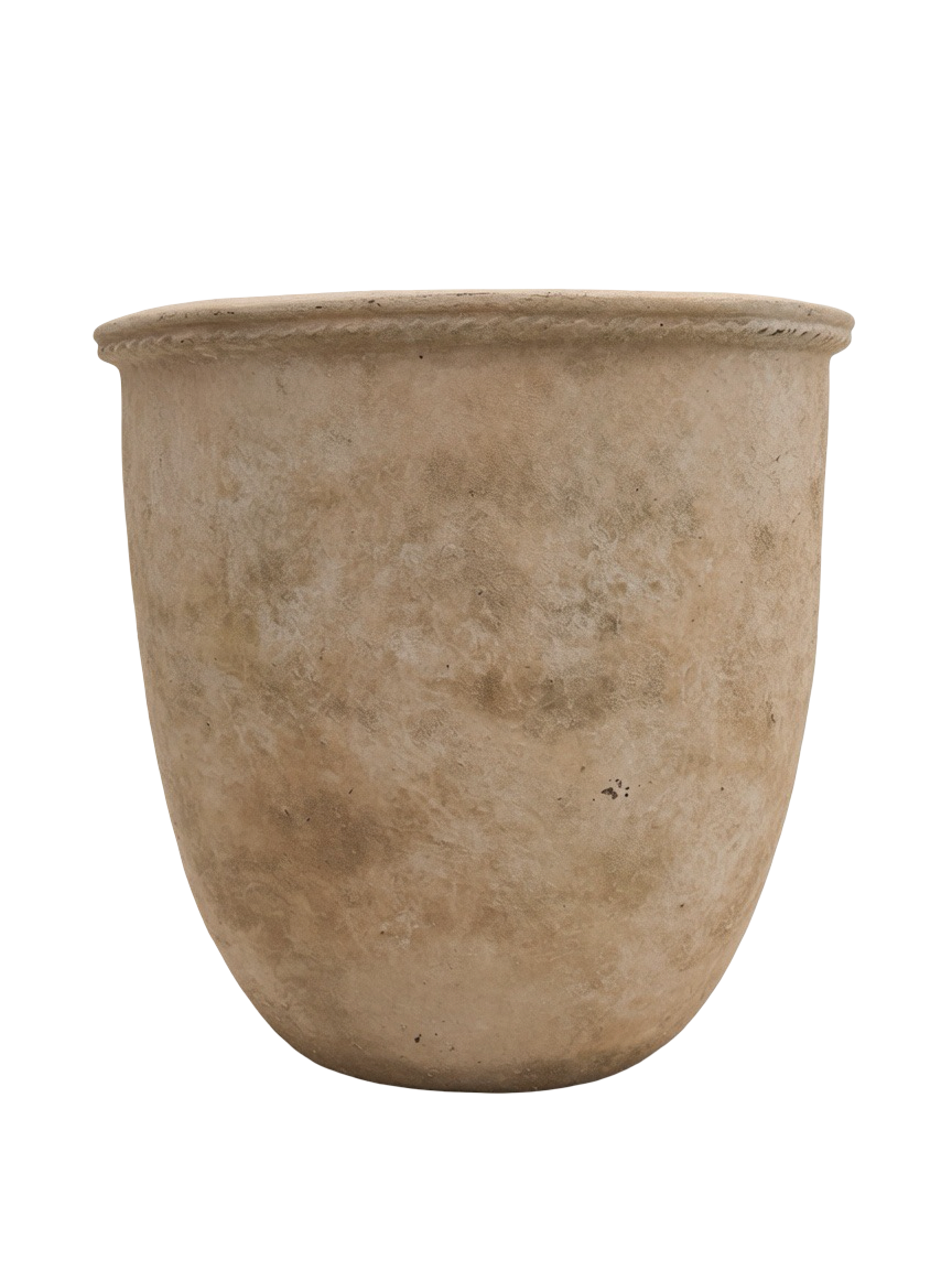 Tall Lettuce Rim Clay Pot