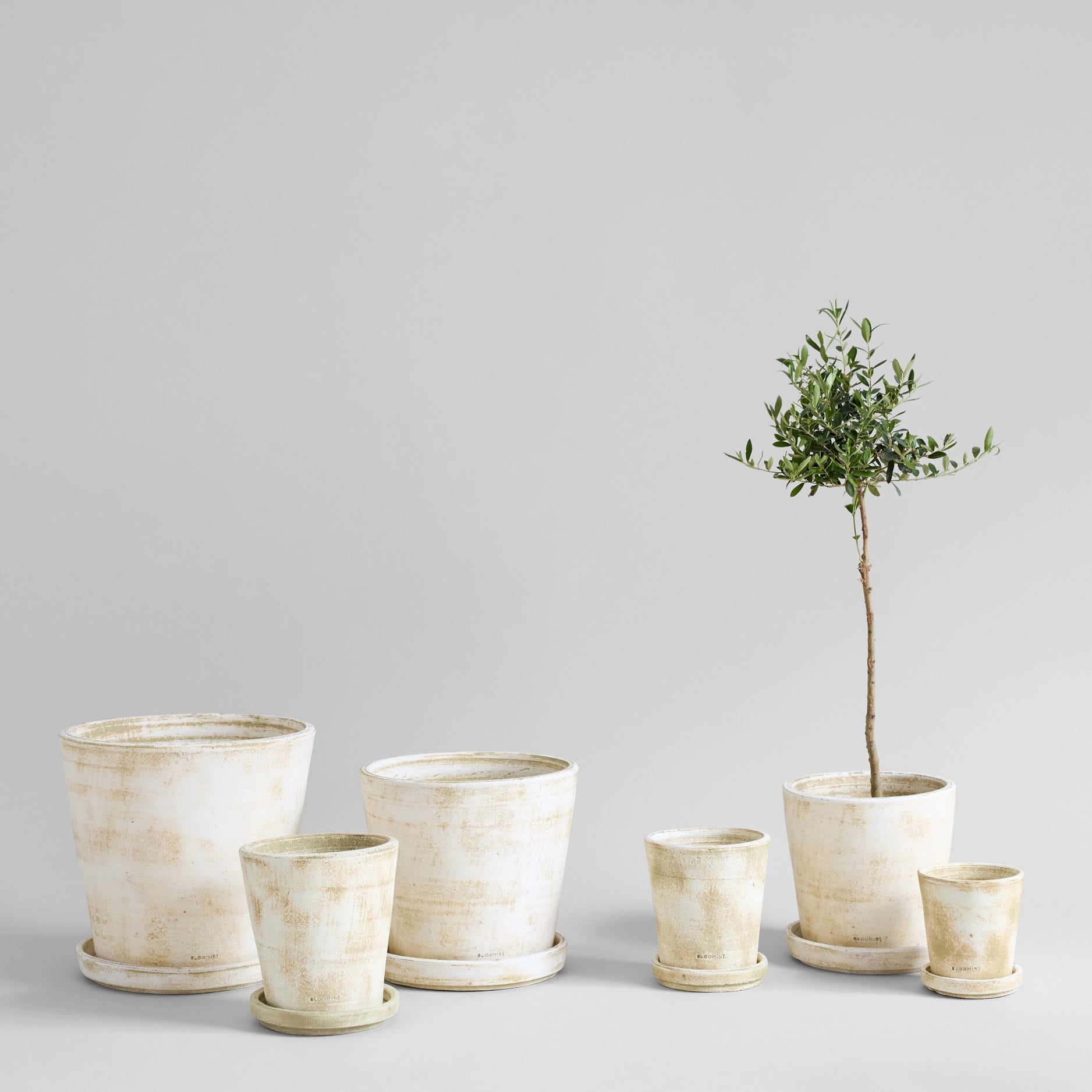 White Patina Basic Planter