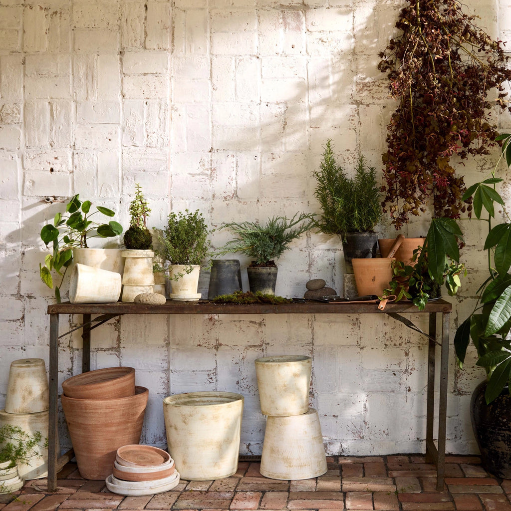 White Patina Basic Planter