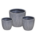 Blue Ribbed Cone Planter