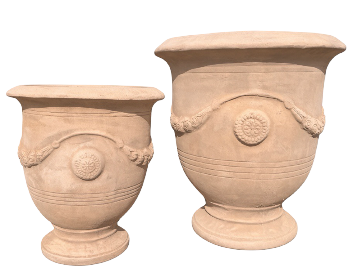 French Urns in Natural Clay