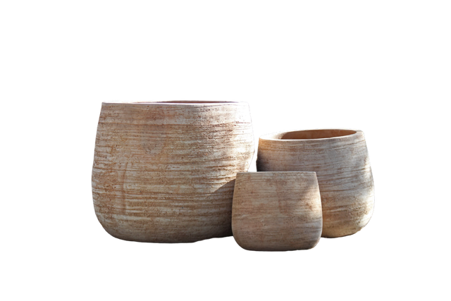 Sand Etched Denali Clay Pots
