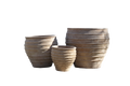 Vari Ring Jar Pot in Natural Clay