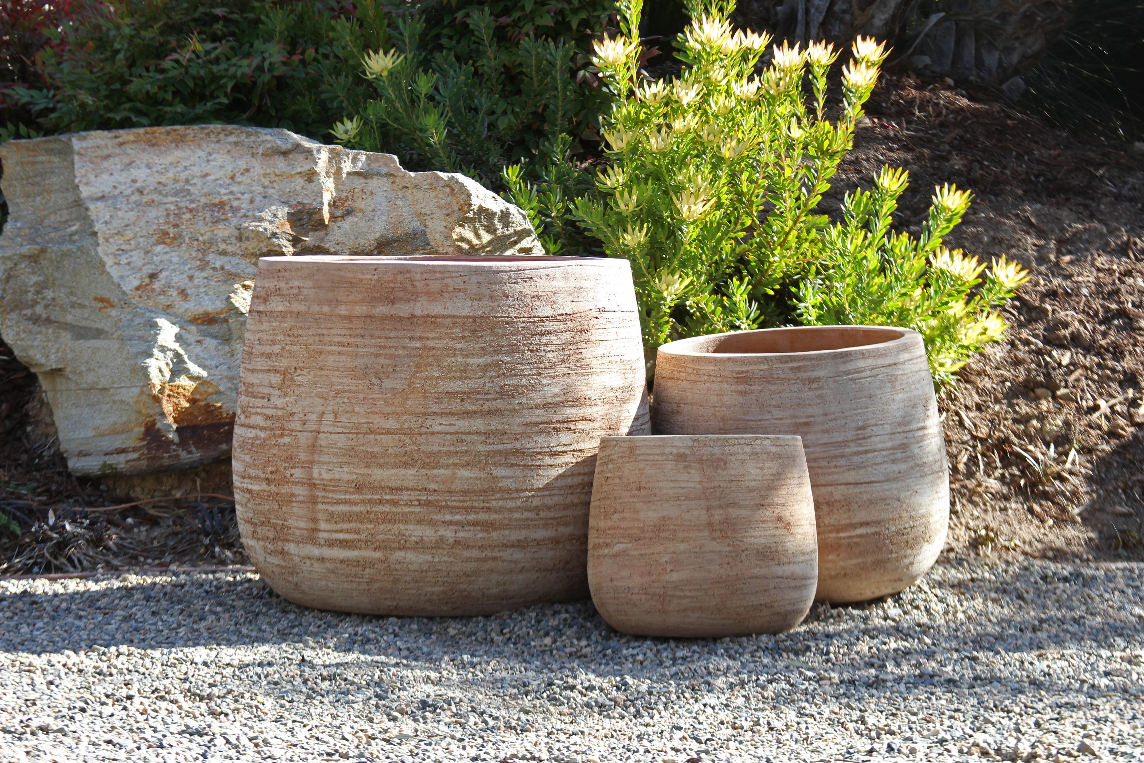 Sand Etched Denali Clay Pots