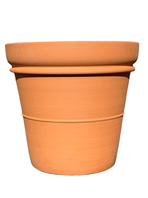 Classic Double Rolled Rim Terracotta Pot