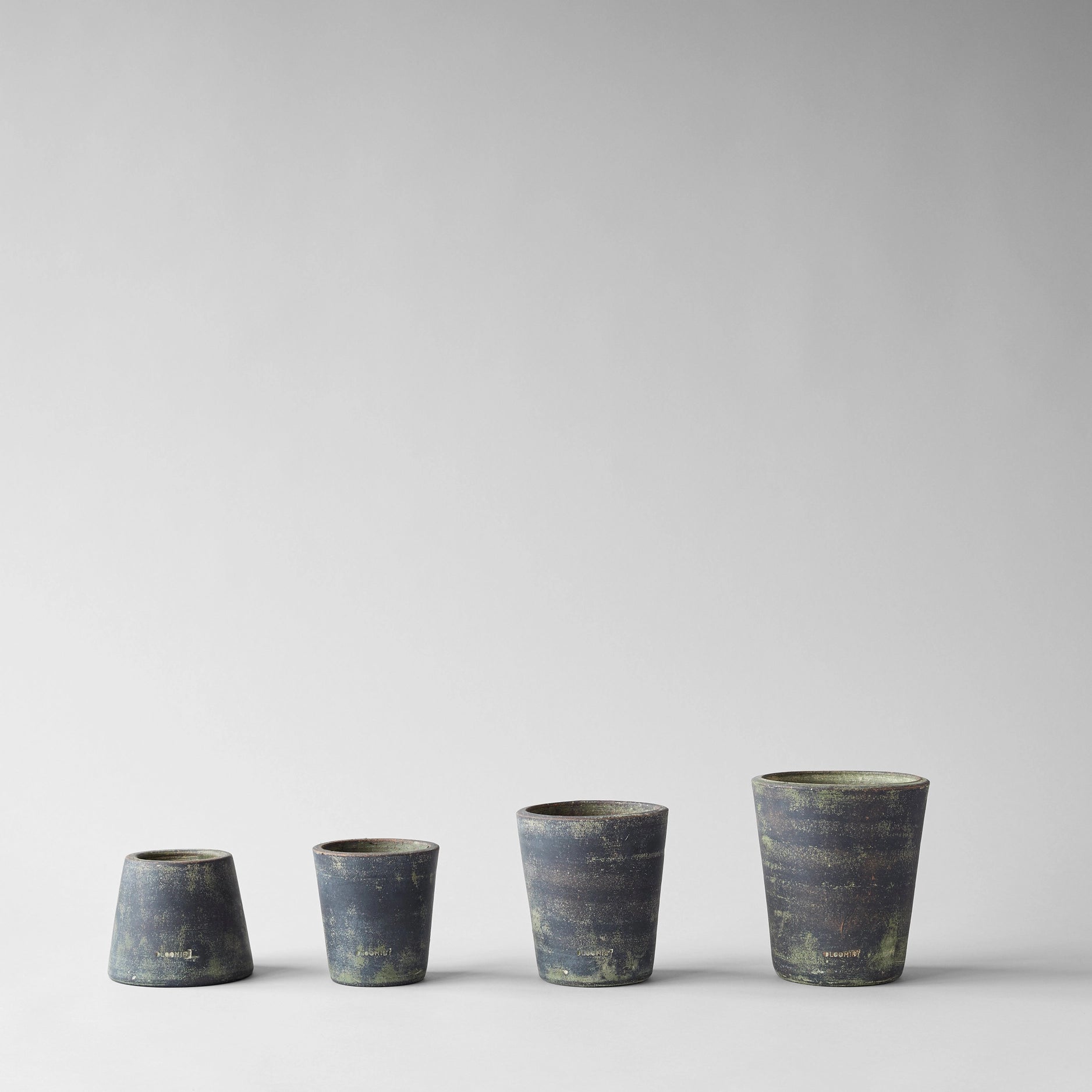 Gray Patina Hand-Thrown Terra Cotta Basic Planter