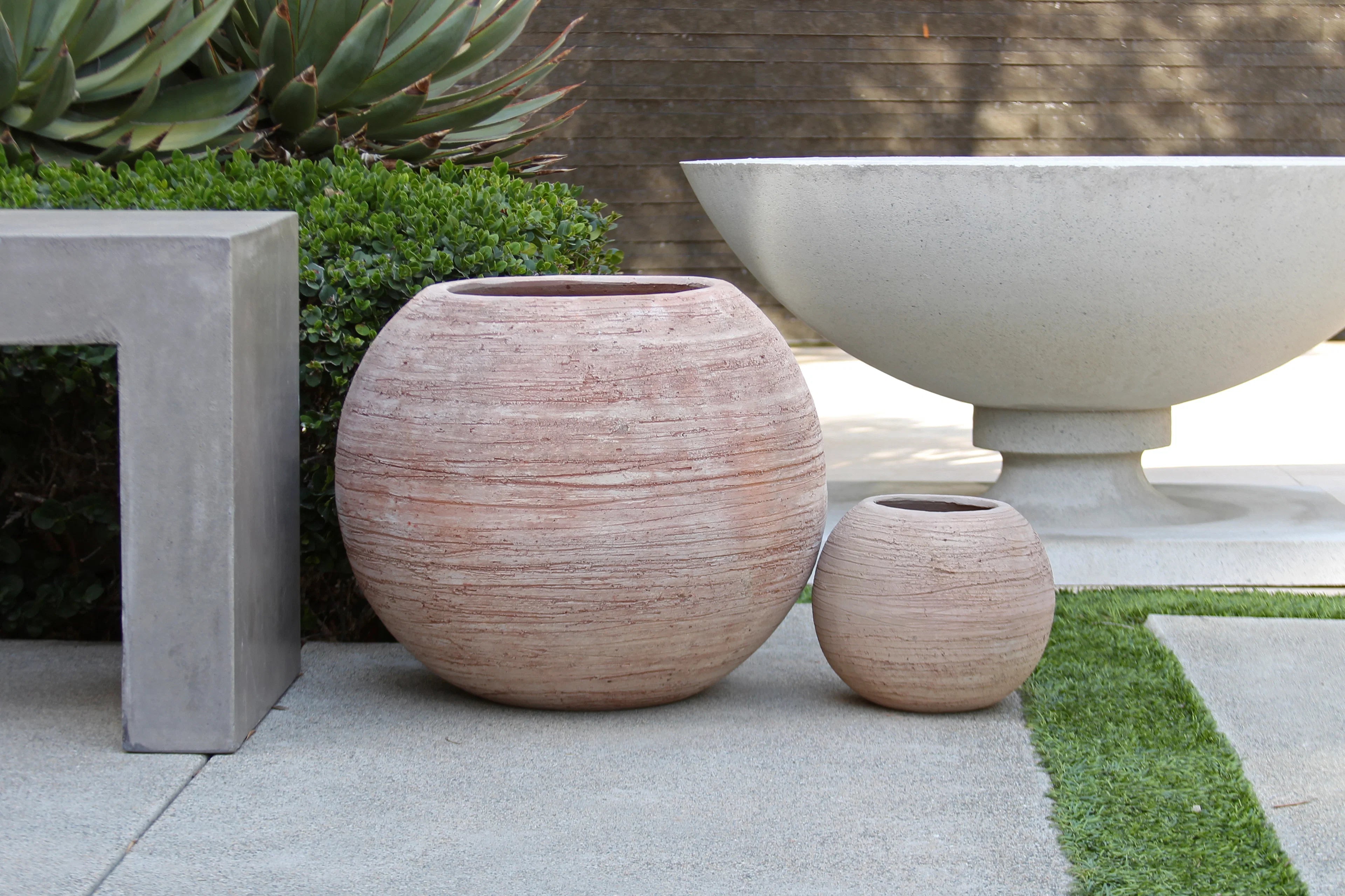 Sand Etched Denali Ball Clay Pots
