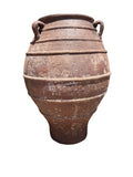 Dark Clay 3 Handle Ribbed Belly Greek Style Jar