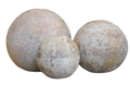 Garden Clay Ball Garden Sculptures in Light Antique Finish