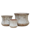 Hour Glass Pot in Light Clay Finish