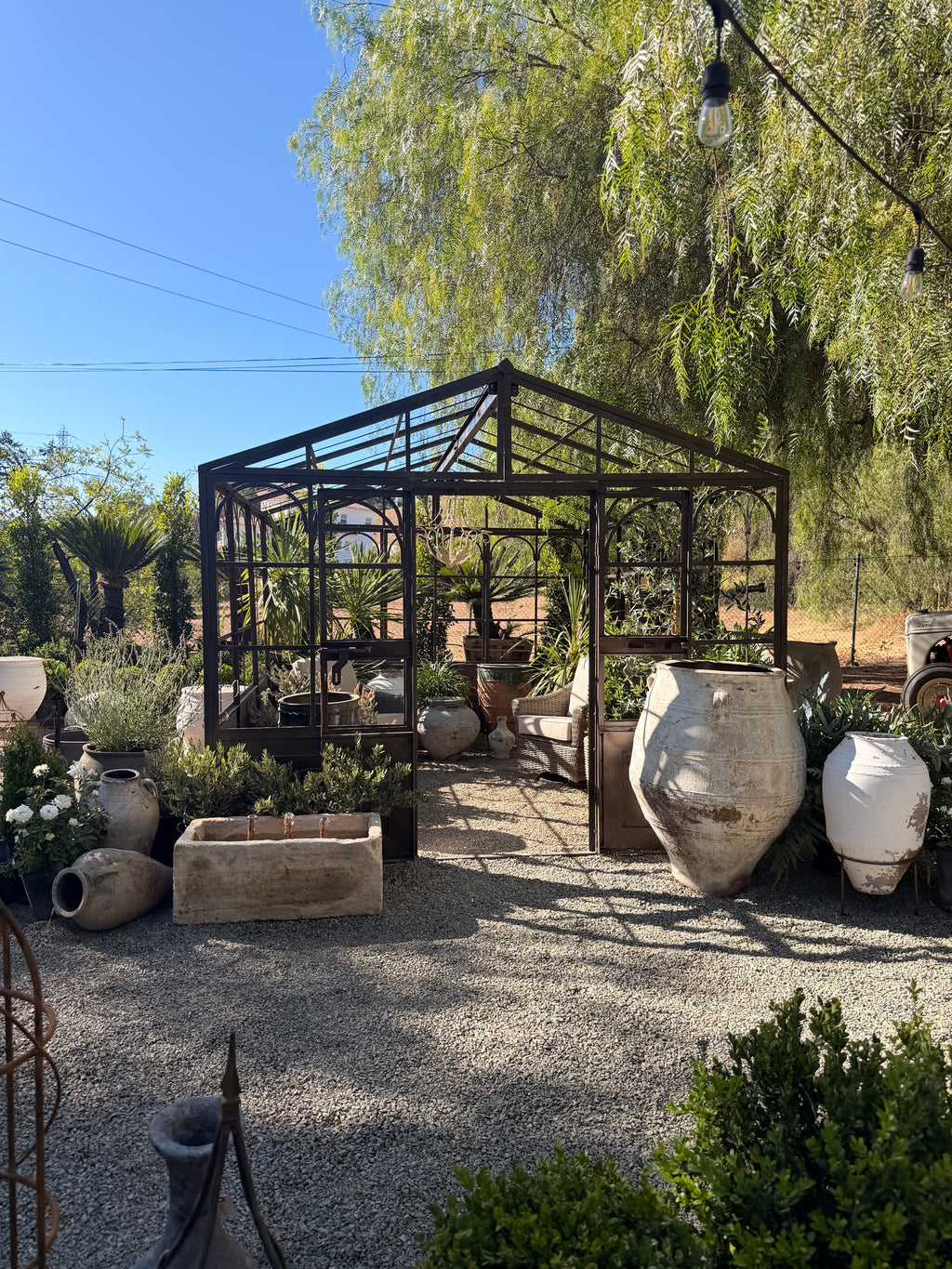 Vintage Finish Metal Victorian Orangerie / Greenhouse (Large)