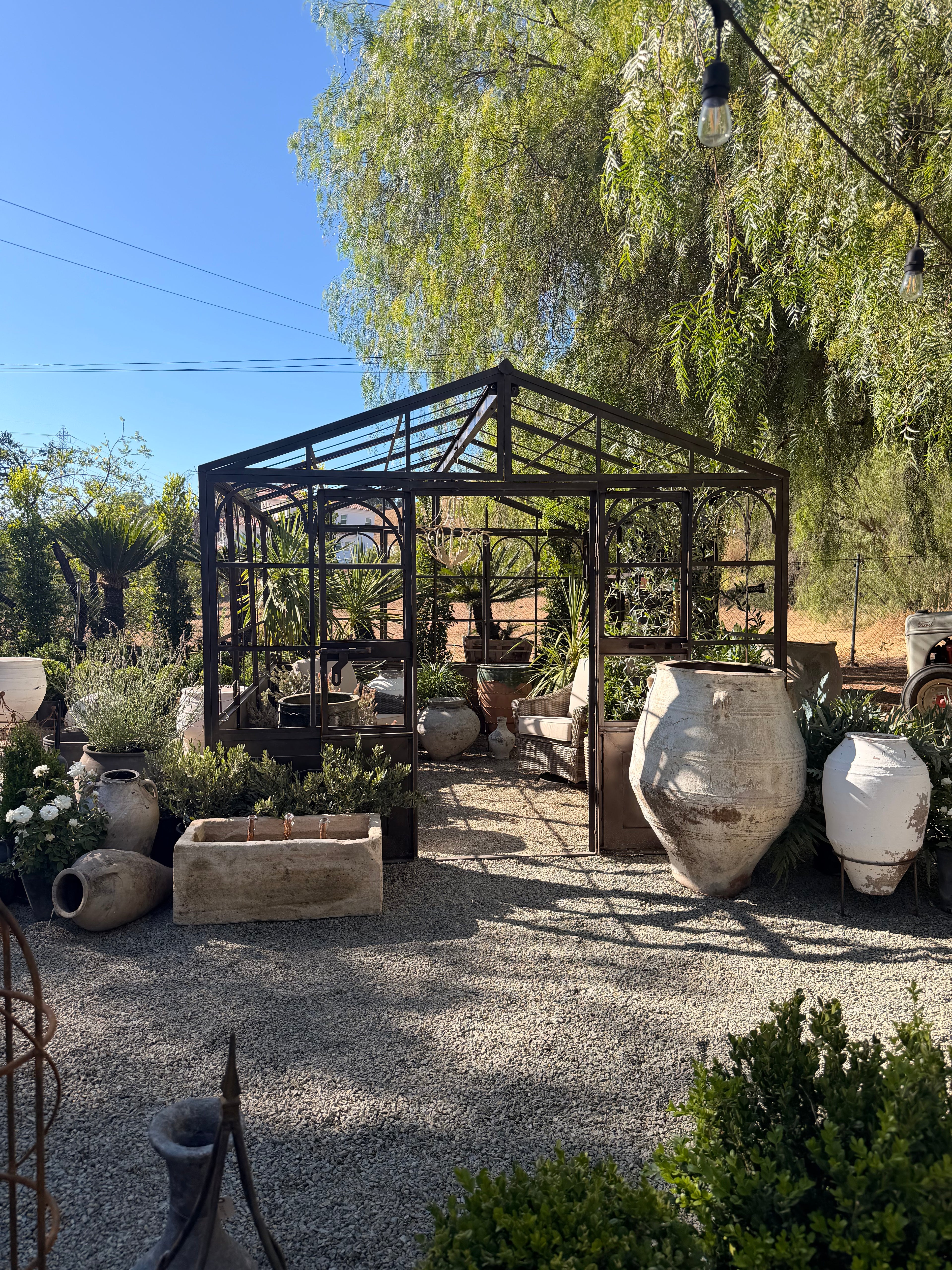 Vintage Finish Metal Victorian Orangerie / Greenhouse (Large)