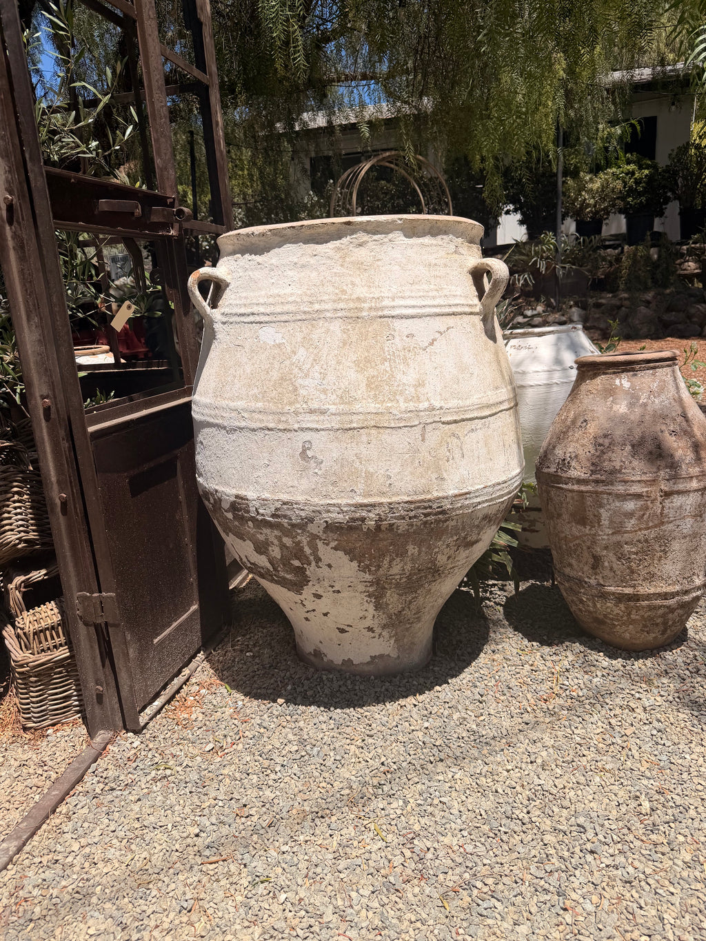 Antique Greek 3 Handle Pot