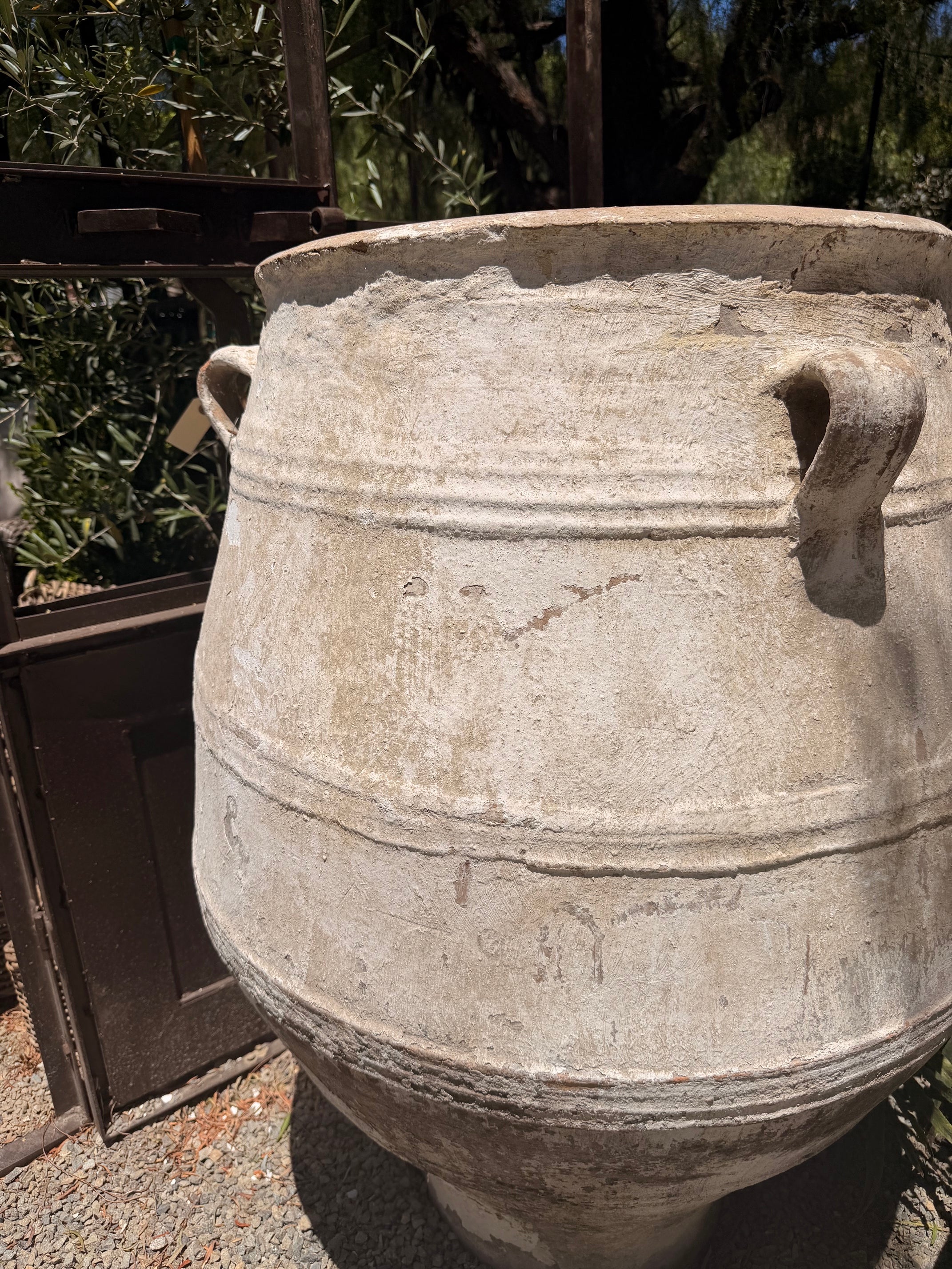 Antique Greek 3 Handle Pot