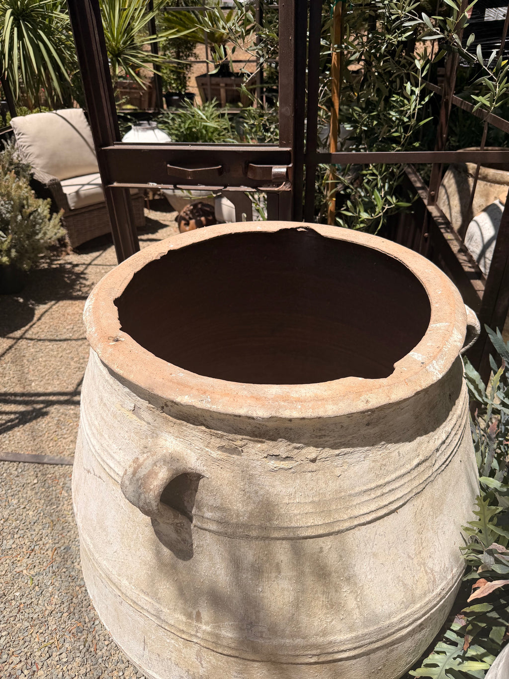 Antique Greek 3 Handle Pot