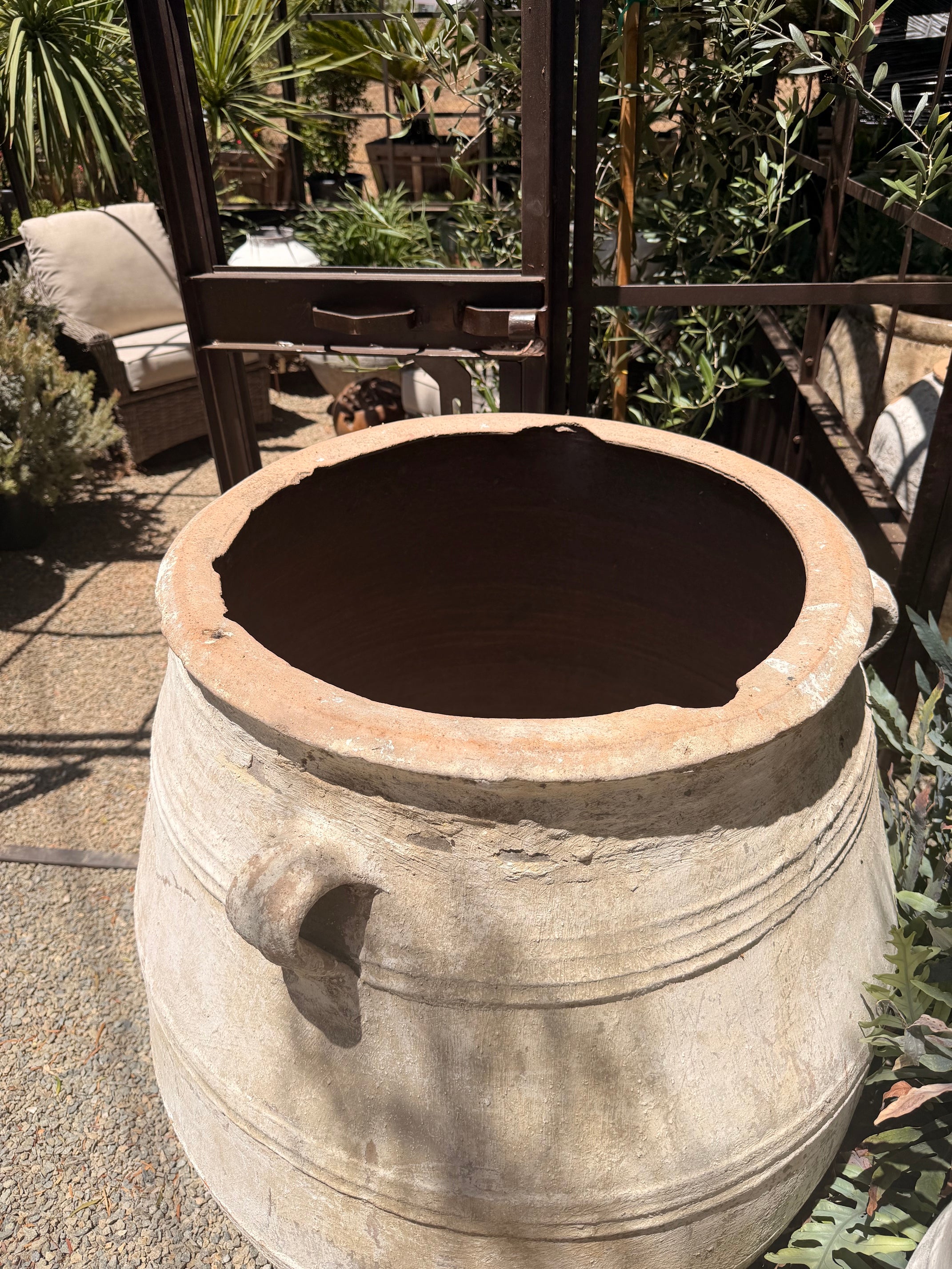 Antique Greek 3 Handle Pot