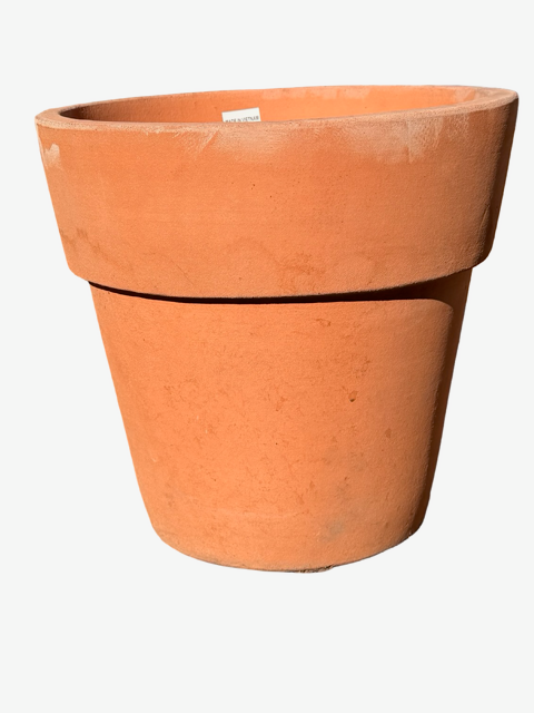 Basic Thick Rim Clay Pot in Red Clay