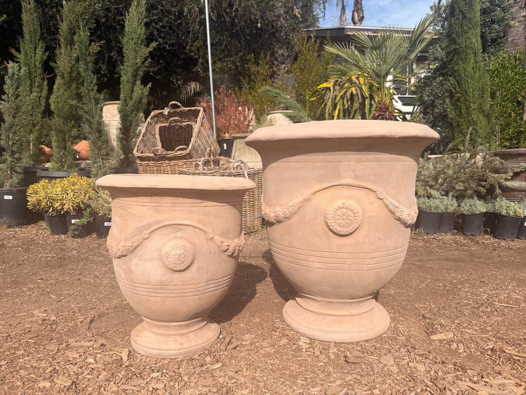 French Urns in Natural Clay