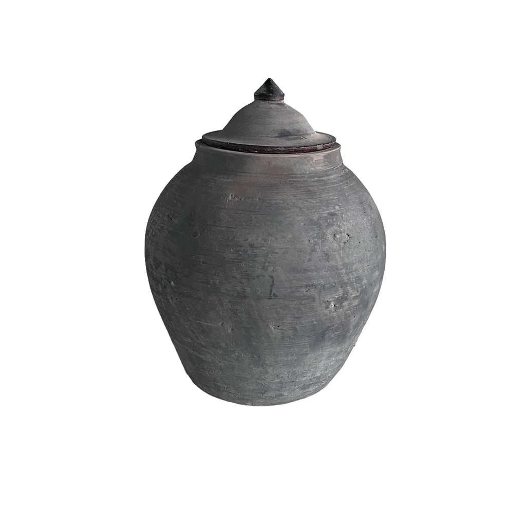 Lidded Village Jar (Vintage)