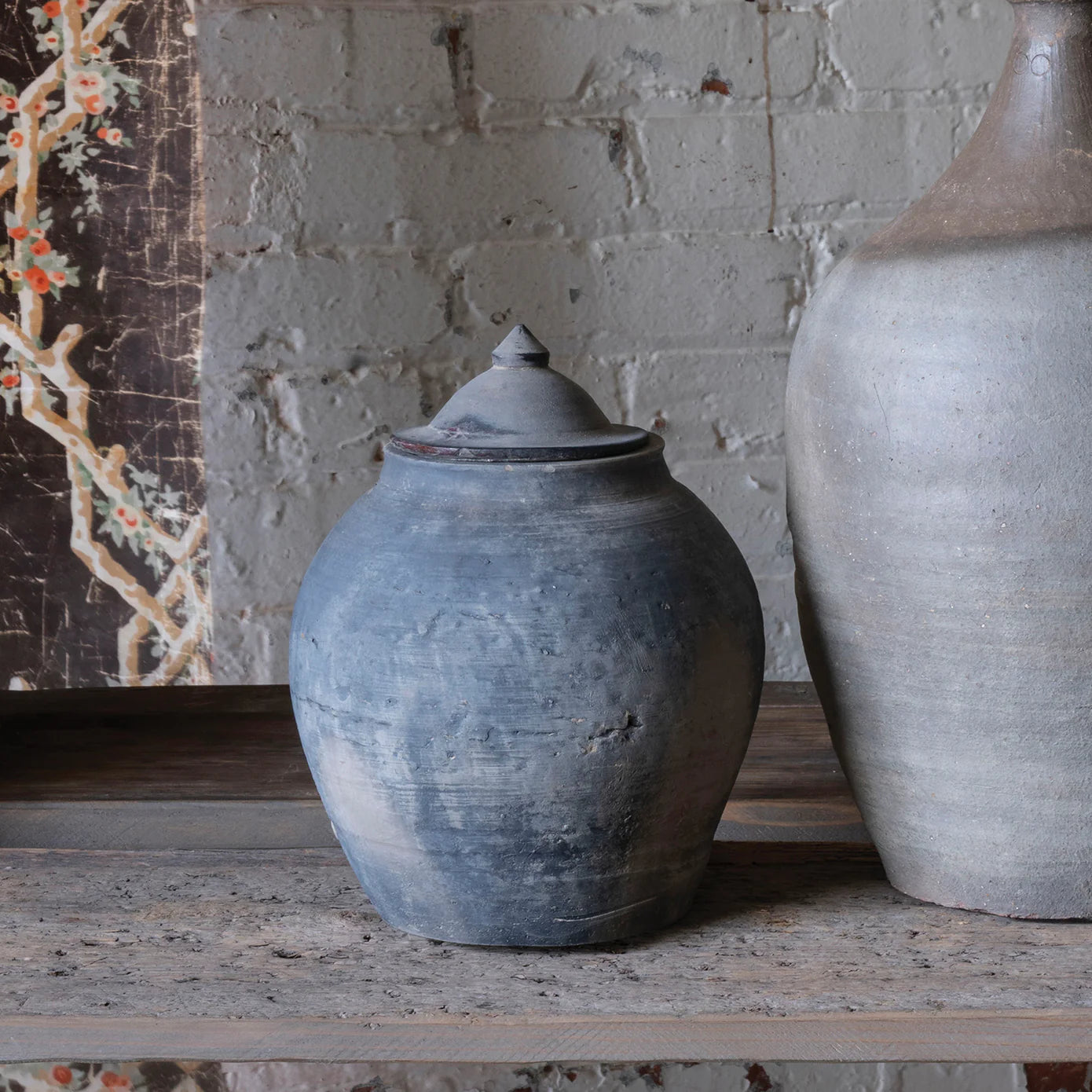 Lidded Village Jar (Vintage)