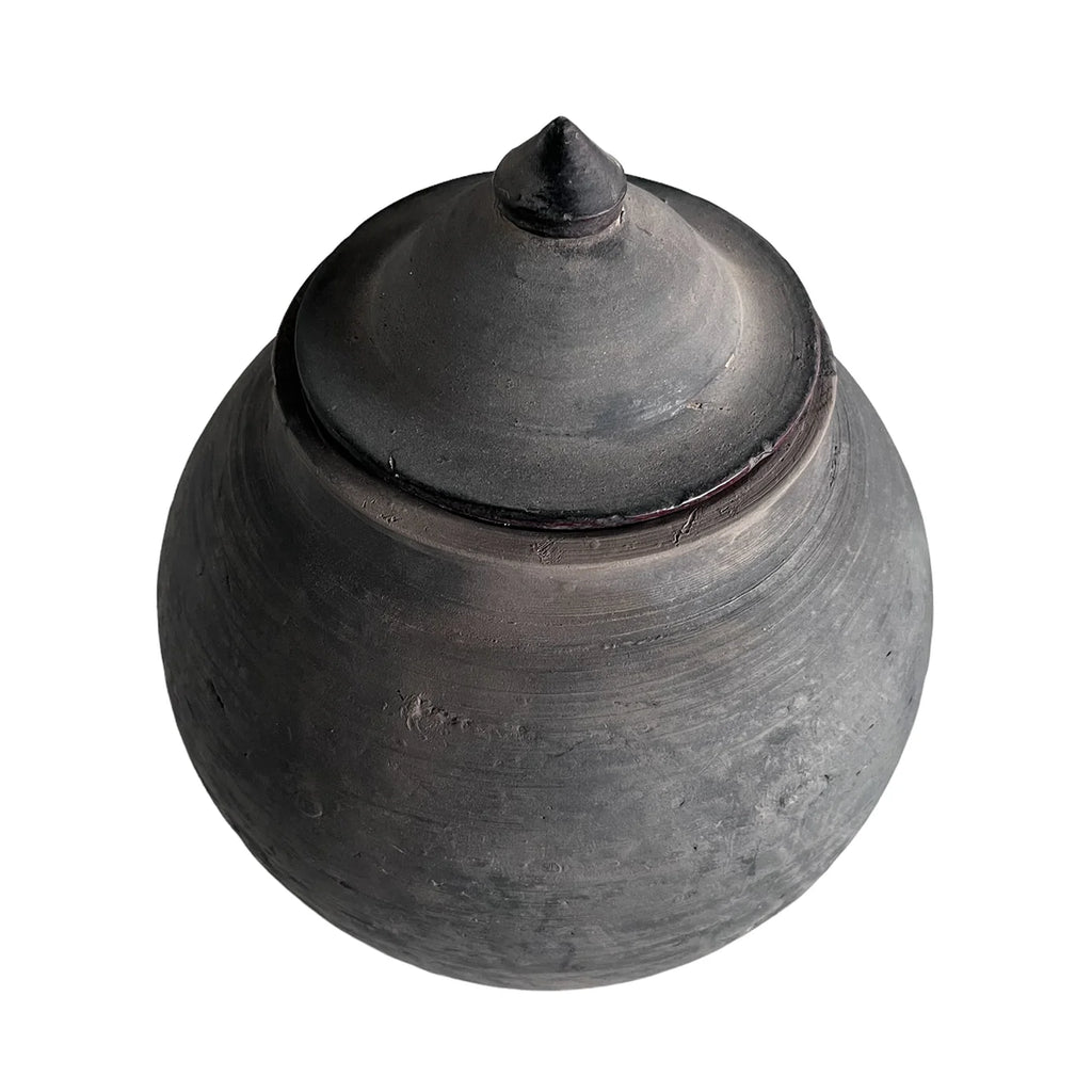 Lidded Village Jar (Vintage)