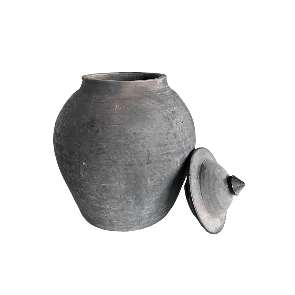 Lidded Village Jar (Vintage)