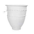 White Open Mouth Mediterranean Pot 'Vintage' (Small)