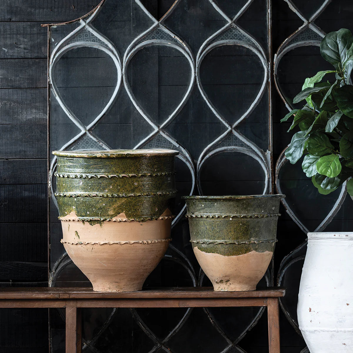 Open Mouth Mediterranean Pot 'Vintage' (Large)