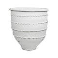White Open Mouth Mediterranean Pot 'Vintage' (Large)