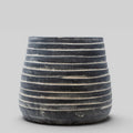 Ridge Terracotta Planter in Dark Charcoal Wash