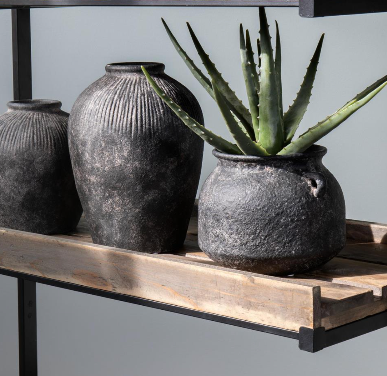 Tall Round Terracotta Vase