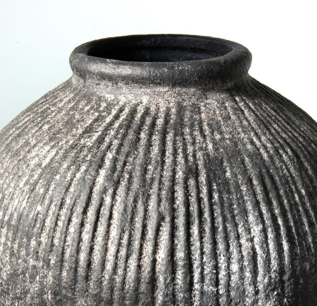 Tall Round Terracotta Vase