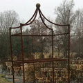 Square Rack with Ball On Top in Antique White