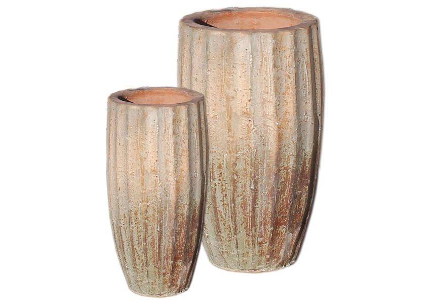 Tall Fluted Pots