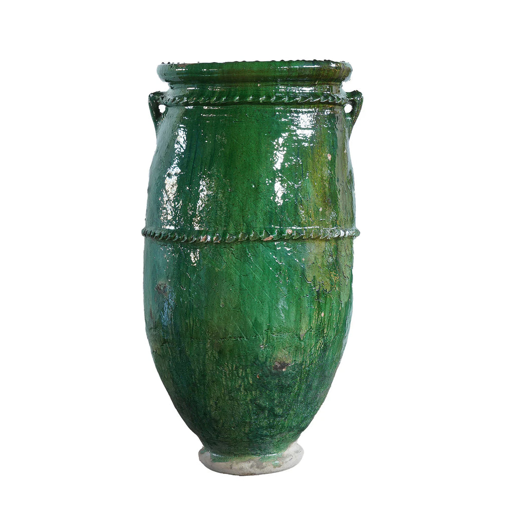 Tamegroute Handle Pot in Green (Large)