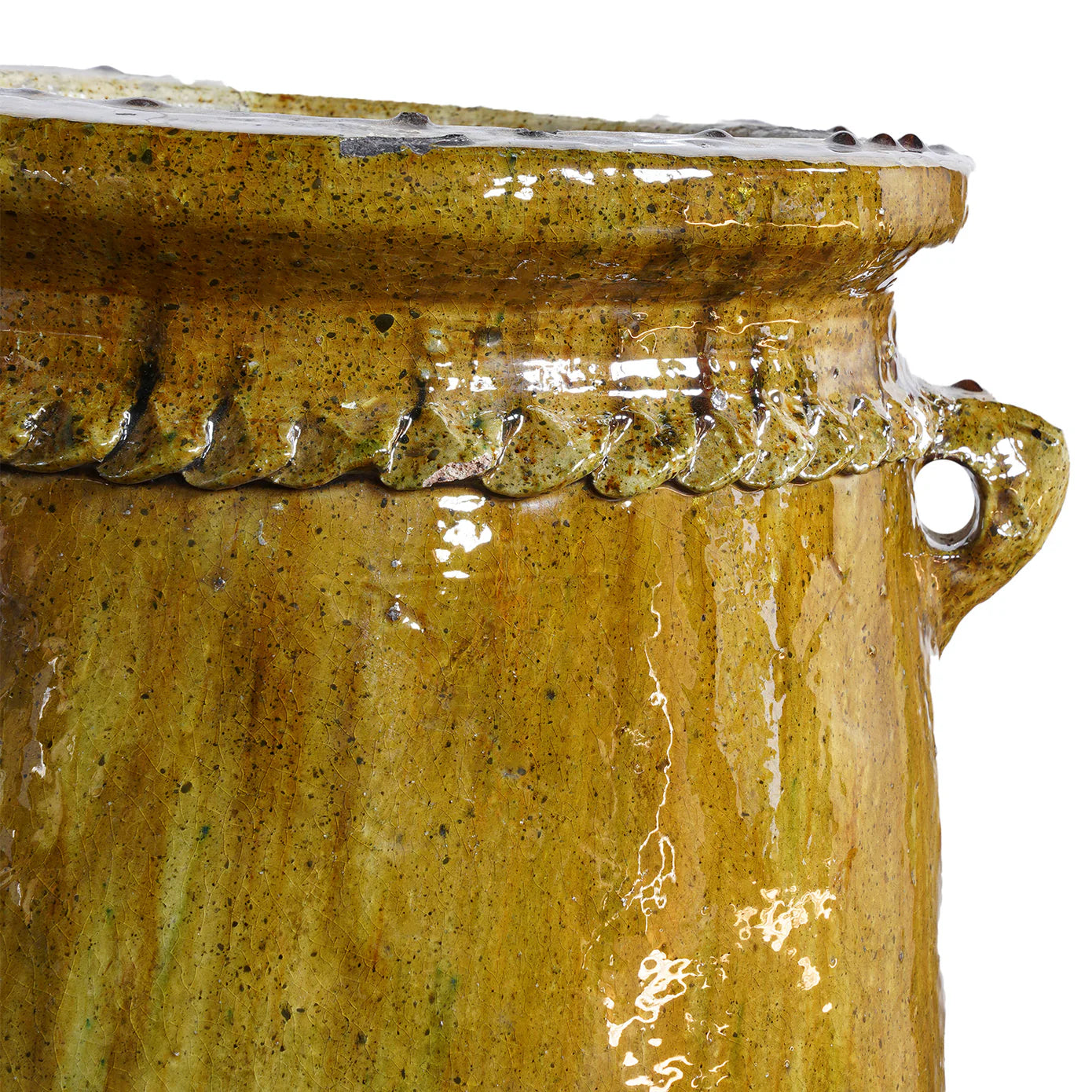 Tamegroute Handle Pot in Mustard (Small)