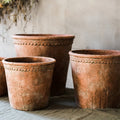 Scallop Terracotta Red Concrete Planter