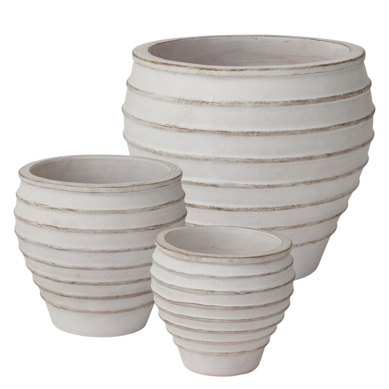 Porto Planters in Whitewash