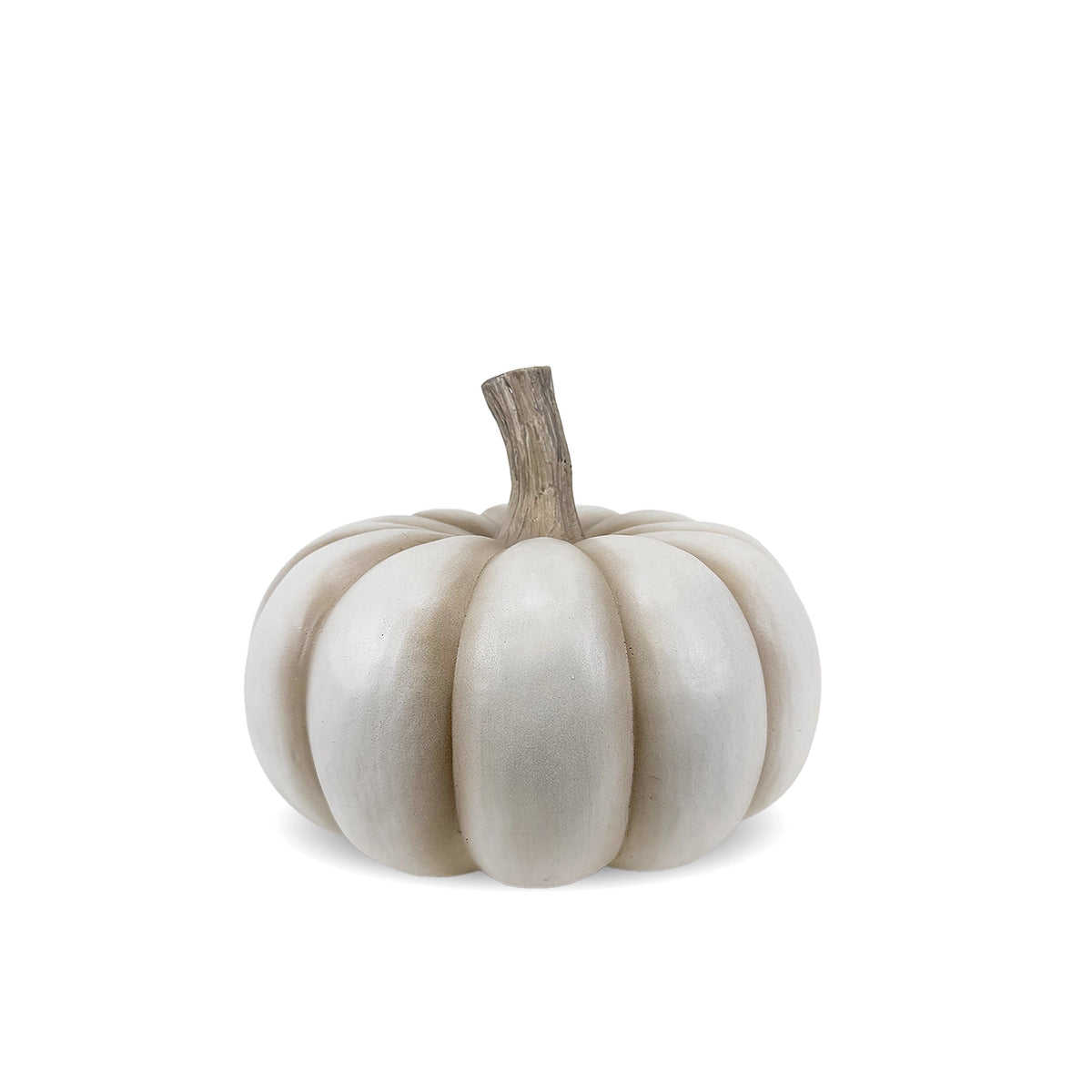 Cream-Colored Decorative Squatty Pumpkin
