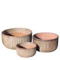 Vertical Lines Low Bowl